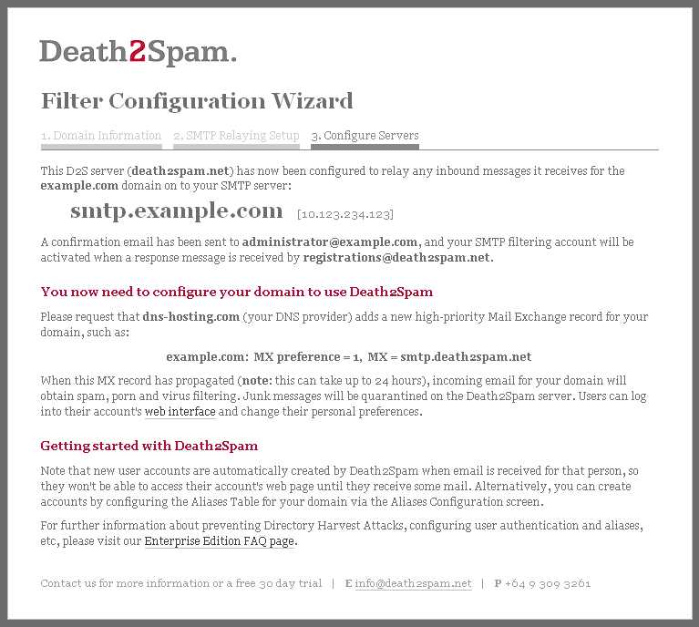 Configuration Wizard Page 3